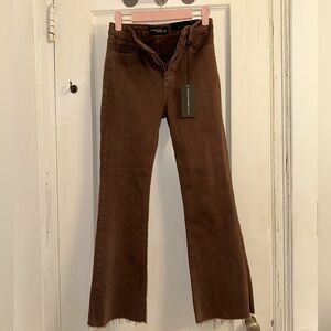 NWT Just Black Brown Flare Jeans